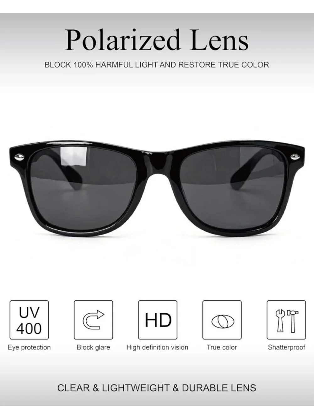 Women's Black Trendy Rectangle Sun Glasses Classic Designer Shade UV Protection